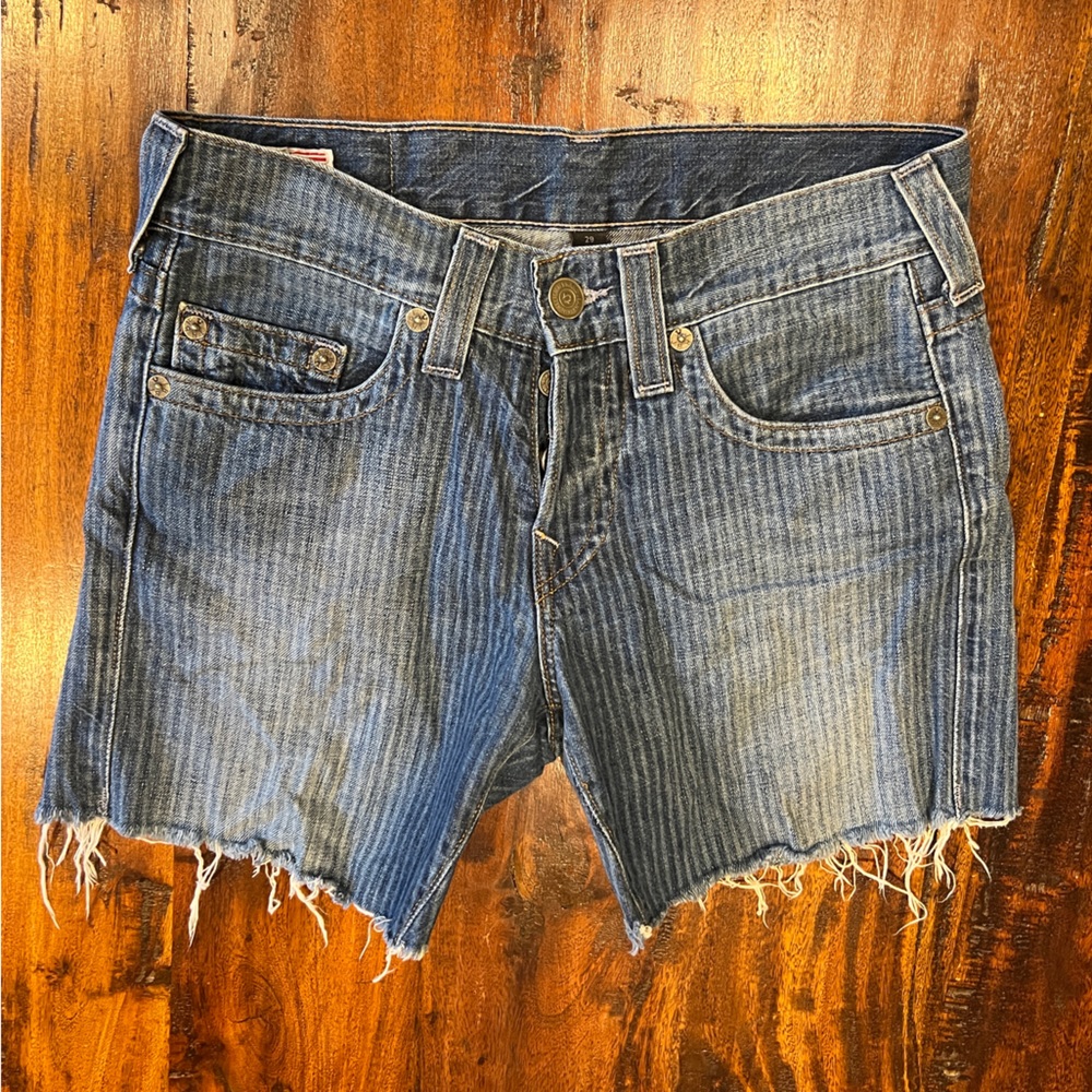 True Religion Geno Cut Off Shorts